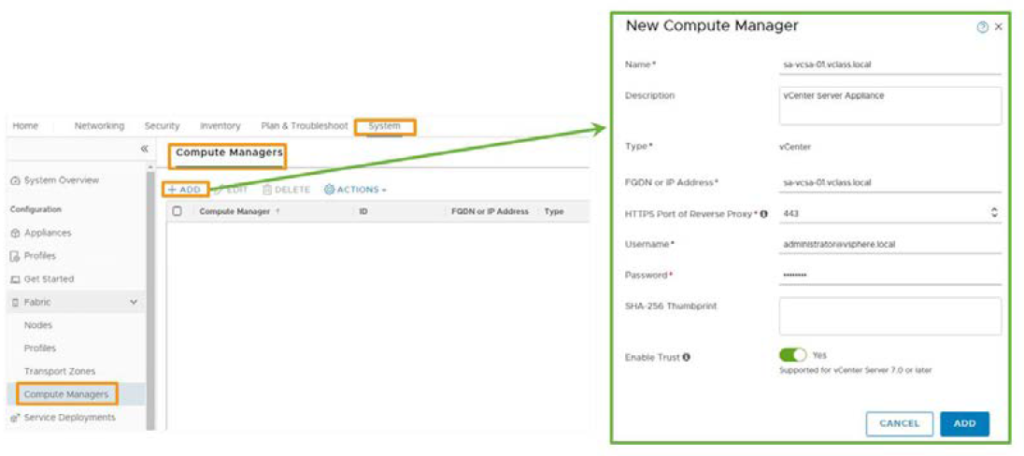 Add Compute Manager To Nsx T 3 0 Velements Net